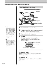 Preview for 6 page of Sony ZS-X3CP Marketing Specifications & Features Operating Instructions Manual