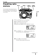 Предварительный просмотр 15 страницы Sony ZS-X7 Primary Operating Instructions Manual