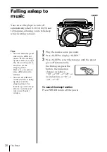 Preview for 20 page of Sony ZS-X7 Primary Operating Instructions Manual