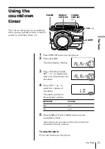 Preview for 21 page of Sony ZS-X7 Primary Operating Instructions Manual