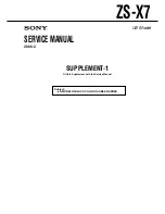 Preview for 41 page of Sony ZS-X7 Primary Service Manual