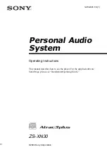 Sony ZS-XN30 - Cd Boombox Operating Instructions Manual preview