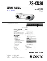 Preview for 1 page of Sony ZS-XN30 - Cd Boombox Service Manual