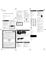 Предварительный просмотр 1 страницы Sony ZSS4IPWHITE Operating Instructions