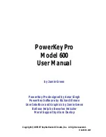 Sophisticated Circuits PowerKey Pro 600 User Manual preview