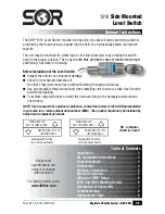 SOR 1510 Installation Instructions Manual preview