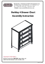 Sorelle Berkley 4 Drawer Chest Assembly Instruction Manual preview