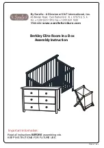 Sorelle Berkley Elite Room In a Box Assembly Instruction Manual preview