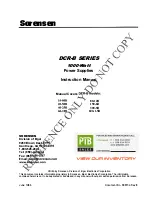 Sorensen DCR-B 10-80B Instruction Manual preview