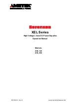 Preview for 1 page of Sorensen XEL 120 Operation Manual