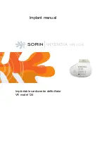 sorin Intensia VR 124 Implant Manual preview