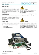 Preview for 3 page of Sorotec MINI Control Assembly Instruction Manual