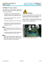 Предварительный просмотр 18 страницы Sorotec MINI Control Assembly Instruction Manual