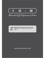 Preview for 1 page of SOtM sDP-1000 Operating Instructions Manual