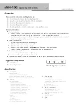 SOtM sNH-10G Operating Instructions preview