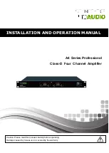 Sound Choice Pro Audio A4 Series Installation And Operation Manual preview