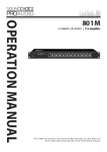 Sound Choice 801M Operation Manual preview