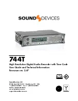 Sound Devices 744T User Manual preview