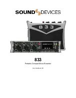 Sound Devices 833 User Manual preview