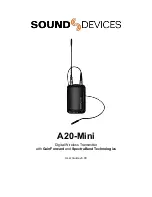 Preview for 1 page of Sound Devices A20-Mini User Manual