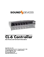 Sound Devices CL-6 User Manual предпросмотр