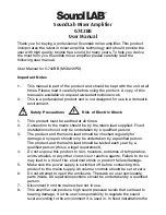 Preview for 1 page of Sound LAB G742BB User Manual