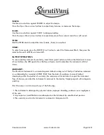 Preview for 2 page of Sound Labs ShrutiVani Operating Instructions