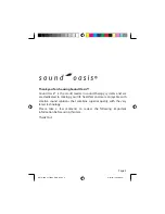 Предварительный просмотр 3 страницы Sound Oasis S-650 Instruction Manual