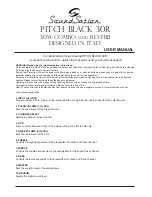 Предварительный просмотр 1 страницы Sound Sation PITCH BLACK 30R User Manual