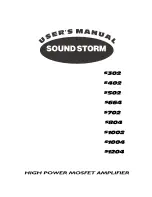 Предварительный просмотр 1 страницы Sound Storm Amplifiers User Manual