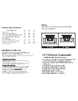 Preview for 2 page of Sound Storm CL15D User Manual