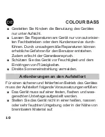 Предварительный просмотр 12 страницы SOUND2GO COLOUR BASS User Manual