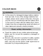 Предварительный просмотр 25 страницы SOUND2GO COLOUR BASS User Manual