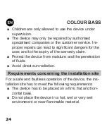 Предварительный просмотр 26 страницы SOUND2GO COLOUR BASS User Manual