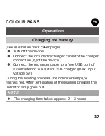 Предварительный просмотр 29 страницы SOUND2GO COLOUR BASS User Manual