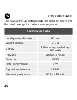 Предварительный просмотр 32 страницы SOUND2GO COLOUR BASS User Manual