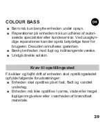 Предварительный просмотр 41 страницы SOUND2GO COLOUR BASS User Manual