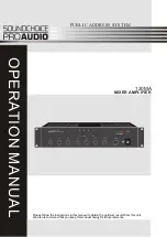 Soundchoice PROAudio 120MA Operation Manual preview