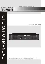 Preview for 1 page of Soundchoice PROAudio 2120A Operation Manual