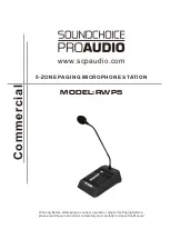 Soundchoice PROAudio RWP5 Manual preview