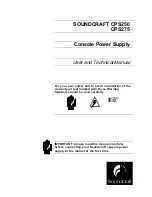 Preview for 1 page of SoundCraft CPS250 User And Technical Manual