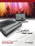 SoundCraft SIGNATURE MTK Recording Manual preview