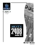 SoundCraft Spirit Digital 328 MOTU 2408 mkII Setup Manual предпросмотр