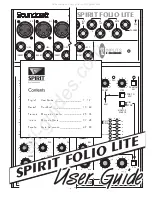 SoundCraft Spirit Folio Lite User Manual preview