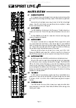 Preview for 17 page of SoundCraft SPIRIT LIVE 42 User Manual