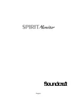 SoundCraft Spirit Monitor User Manual предпросмотр