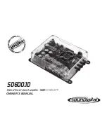 Предварительный просмотр 1 страницы SoundDigital SD600.1D Owner'S Manual