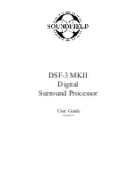 Soundfield DSF-3 MKII User Manual предпросмотр