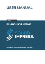 Preview for 1 page of SOUNDIMPRESS PU400-1CH MONO User Manual