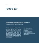 Preview for 2 page of SOUNDIMPRESS PU400-1CH MONO User Manual